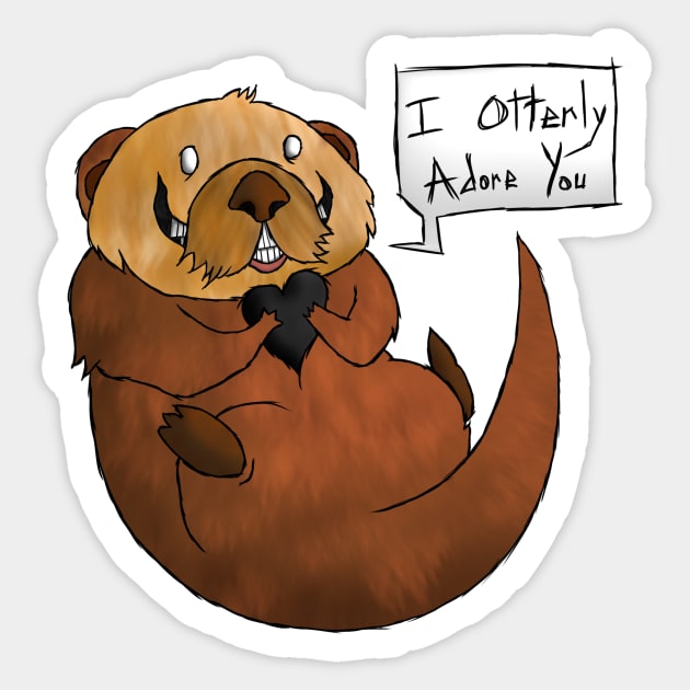 Otter Sticker by TheDoodleDream